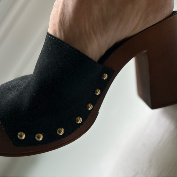 Axel Salto Black and Brown Studded Mules - Picture 7 of 8